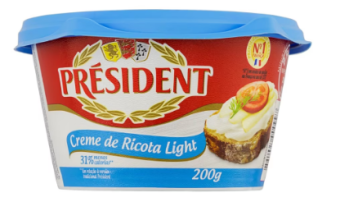 CREME DE RICOTA LIGHT PRESIDENT 200G