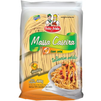 MASSA FRITZ&FRIDA CASEIRA TALHARIM MEDIO C/ OVOS 400G