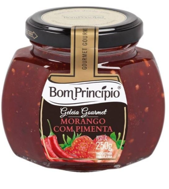 GELEIA DE MORANGO COM PIMENTA BOM PRINCIPIO 250G