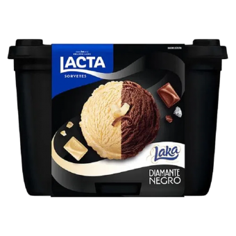SORVETE LACTA DIAMANTE NEGRO E LAKA 1,5L