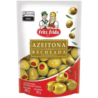 AZEITONA VERDE RECHEADA FRITZ E FRIDA 120G