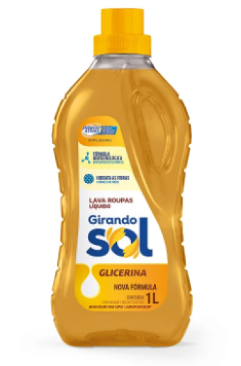 LAVA ROUPAS LÍQUIDO GIRANDO SOL GLICERINA 1L