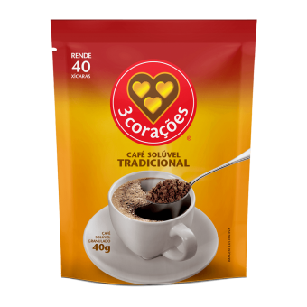 CAFE SOLUVEL GRANULADO 3 CORACOES 40G